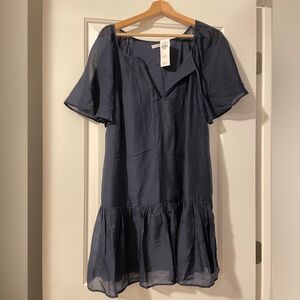 Abercrombie navy blue short dress with sleeves